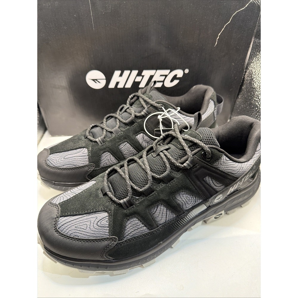 Hi-Tec Men's Hiking Shoes Low Top Lace Up Black Castle 1975083 Size 10.5 NIB